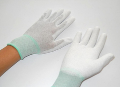 碳纤维涂掌手套 防静电手套 碳纤维图层手套 PU涂掌碳纤维手套