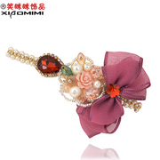 Smiling bow Wild Roses Korean Barrette clip hair accessories Korea top clamp horizontal clamp head jewelry