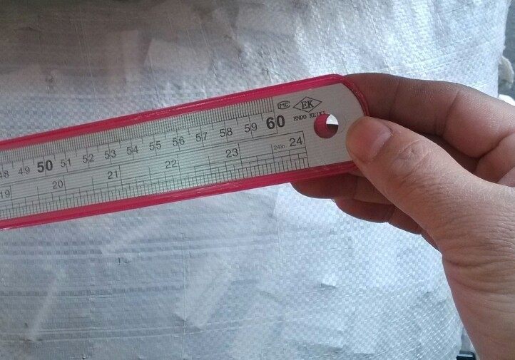 ek钢尺不锈钢60cm公英直尺测量尺学生文具绘图尺双面印刷