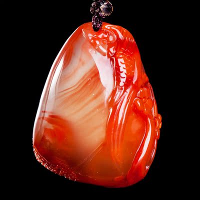 顶级天然南红玛瑙吊坠8339 喜上眉梢