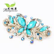 Bagen grass horizontal clip hair cross clip retro Rock Palace ponytail clip card spring card head crab card clip