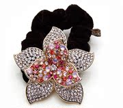 Smiling full rhinestone flower flower rhinestones tiara hair accessories multicolor wool scarf ring rope, 350891-mail