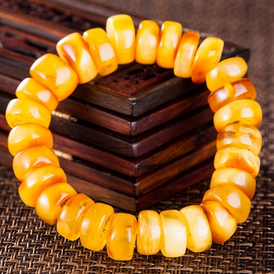 缘祥天然老蜜蜡原石手串 14-16mm 仅此一条4094