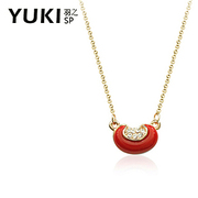 YUKI jewelry necklace women short Korea clavicle chain Crystal rhinestones new cute Valentines Day gift