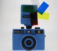 LOMO相机 HOLGA 135 BC 蓝色15B四色闪 套装 带四色闪灯