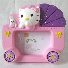 幸福快车相框陶瓷彩绘白坯涂色石膏娃娃 填色画儿童diy玩具