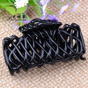 Bagen grass hair Korea tiara hair clip catch catch made by the clamping medium acrylic black tiara hair accessories