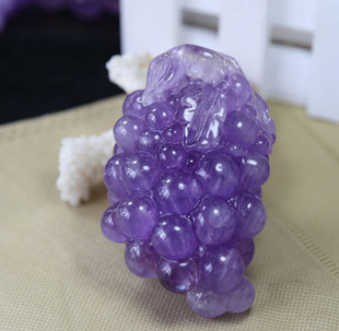 水玉冰魄 紫水晶葡萄把玩 手把件 原石包挂腰挂 紫晶葡萄多款实物