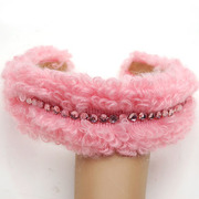 Smiling Korean plush headband hair clip hairpin rhinestone ring headdress Korea hair accessories 357991