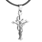 Wing beat Jesus cross men''s Necklace titanium Steel City boy cast jewelry devout men of the cross pendant