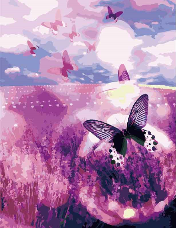 数字油画diy 风景填色手绘画 薰衣草花海 蝶40*50 50*65 60*75|ruв категории Домашний быт, декоративная живопись, DIY/цифровой живописи - от Buy2taobao.com для оказания профессиональной услуги покупки агента Taobao