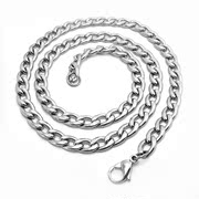 Wing simple titanium steel men''s necklaces men''s rugged Korean fashion jewelry men presents a wide chain of fashion