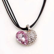 Smiles email Crystal pendant necklace heart Korean collar accessories female pendant jewelry pendant jewelry