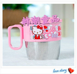 韓國兒童杯hello kitty凱蒂貓不鏽鋼蓋水杯喝水杯有手柄有蓋現貨在類目 餐飲具, 杯子/水杯/水壺, 吸管杯中 - 來自Buy2taobao.com提供專業的淘寶代購服務