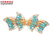 Smiling Korean rhinestone Barrette clip headgear top new Korean transverse hairpin hair accessories clips side clips jewelry