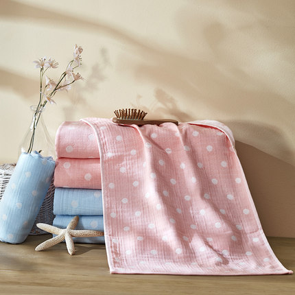 lovo家纺罗莱生活出品纯棉全棉成人毛巾面巾精梳棉双层纱毛巾