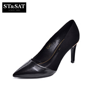 St&Sat/on Saturday, pointed piece of metal fall 2015 new Sheepskin ultra high heel shoes women shoes SS53115667