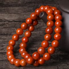 Bao Crystal natural flame red persimmon South Onyx bracelet mother lode and old women and men sent with skin who looked seconds