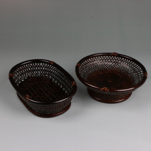 竹编托盘水果盘长方形竹盘竹茶盘竹果盘手工竹制品竹工艺品餐盘