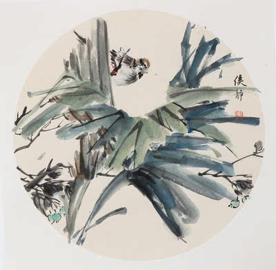 侯静《啼鸣春色深》学院派新锐美女画家,精致小品.