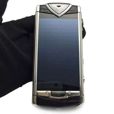【9新】威图/vertu 黑色鳄鱼皮触屏手机