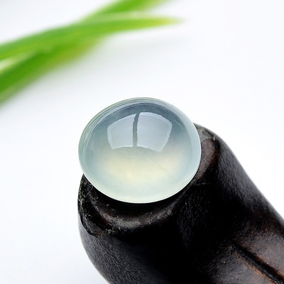 a货天然冰种翡翠蛋面裸石戒面玉石玉器原石蛋面戒指镶嵌饰品