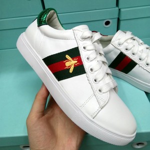 2017春夏秋新潮真皮女鞋小黄蜂拼色系带圆头运动松糕百搭学院单鞋