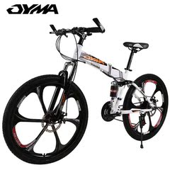 欧雅马折叠山地车自行车20/26寸21速一体轮变速双碟刹男女式单车