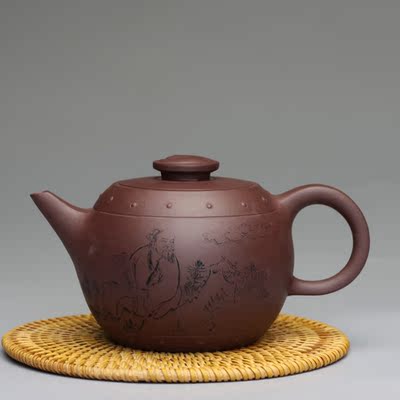 国家工艺美术师 张雪君 八卦鼓 原矿极品紫泥