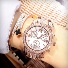 韩版正品时尚潮流钢带女表独特滚钻表盘女士石英手表镶钻时装表