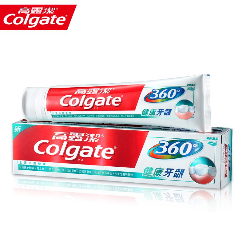 高露洁360牙膏健康牙龈牙膏清洁口腔健康牙齿清新口气防蛀产品展示图3