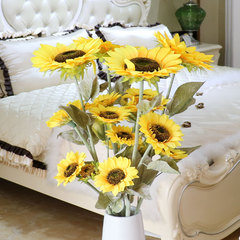 仿真花太阳花假花客厅塑料装饰花大花向日葵单枝套装落地摆件道具