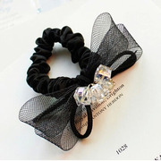 Know Nicole lace Pearl hair accessory jewelry rhinestone ring rope hair rubber band ligation of Korean version of butterfly string