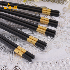 筷之语 5双装高档合金筷子套装精品筷无漆无蜡不发霉环保流金岁月