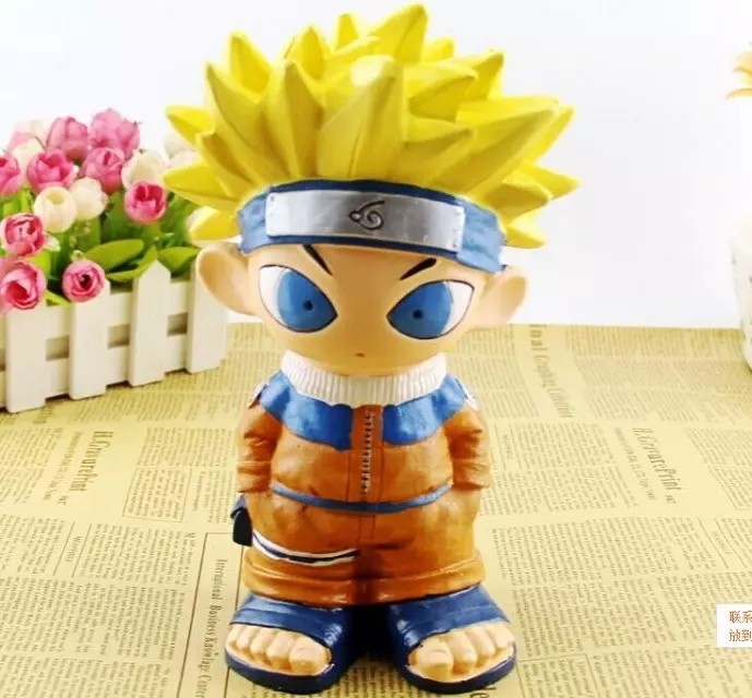 模具卡通石膏鸣人娃娃彩绘天然乳胶21cm白模填色