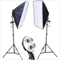 50*70四联灯头柔光箱 用于服装人像拍摄 摄影棚摄影灯套装