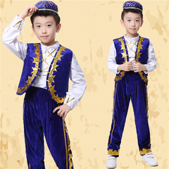 2016新款新疆舞蹈演出服装儿童少数民族特色服饰维吾尔族男童装