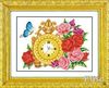 十字绣高清彩色印刷图纸钟面ZB030玫瑰钟48385846cross stitch 十字绣高清彩色印刷图纸钟面ZB030玫瑰钟48385846cross stitch