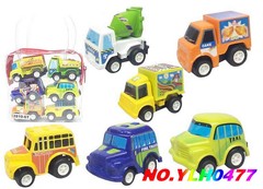 热销汽车小玩具 回力小汽车6PCS 玩具车0.2