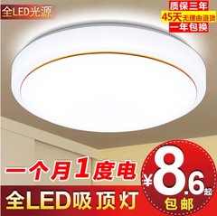 LED亚克力吸顶灯圆形顶灯现代简约卧室客厅灯阳台厨卫灯灯饰灯具