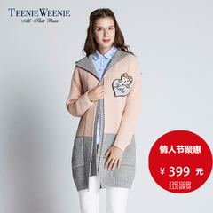 Teenie Weenie小熊2016冬季新品女士经典连帽套头卫衣TTMW68960I