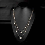 Thai handmade of 925 sterling silver natural Pearl Necklace white zircon series private customized luxury and fashion