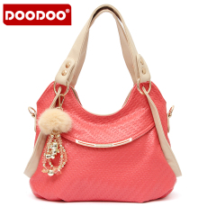 Fall/winter doodoo chamois female mobile baodan shoulder slung smiley bags leisure bags for 2015 new tide girls autumn