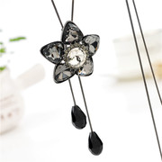 Female Flower necklace sweater chain long accessories fall/winter fashion pendants Joker Japan Korea clothing accessories