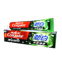 [满减]Colgate/高露洁劲白竹炭薄荷牙膏120g口气清新