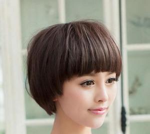 帅气假发香菇头女生波波头蘑菇头棕色黑色短直发短发bobo头学生头