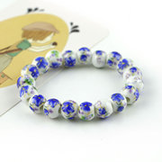 Peony sunflower ceramic beaded bracelet hand Kung Fu woman fashion Joker national wind a birthday gift bag-mail