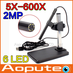 B006 Digital 2MP 600X USB Handheld Microscope Endoscope 6LED