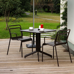 朵拉斐商业户外家具欧式简约铝合金一桌四椅花园庭院铝板桌椅组合