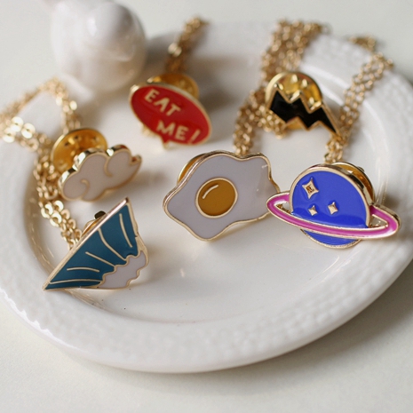 Japan Official website Same item Lovely star Omelette Mount Fuji Sternum Badge sweater Pin Broochin the Accessories/Fashion Jewelry, Brooch  category - from Buy2taobao.com to provide professional Taobao agent buy service